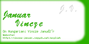 januar vincze business card